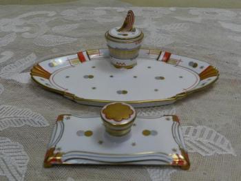 Art deco porcelánový kalamář - Slavkov, 1932 Art deco porcelánový kalamář - Slavkov, 1932