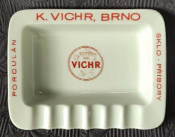Reklamní popelník Vichr (Brno), zn.MZ - Stará Role Reklamní popelník Vichr (Brno), zn.MZ - Stará Role