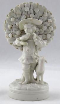 Pastýř s ptáčkem, ovečkou a kvetoucím keřem - Erns Pastýř s ptáčkem, ovečkou a kvetoucím keřem - Erns