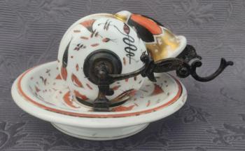 Porcelánový kalamář, zn. F&M ( Březová ) Porcelánový kalamář, zn. F&M ( Březová )