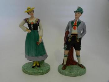 Malované párové sošky Ditmar Urbach Erphila Malované párové sošky Ditmar Urbach Erphila