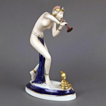 Art deco soška Royal Dux | Žena s hadem Art deco soška Royal Dux | Žena s hadem